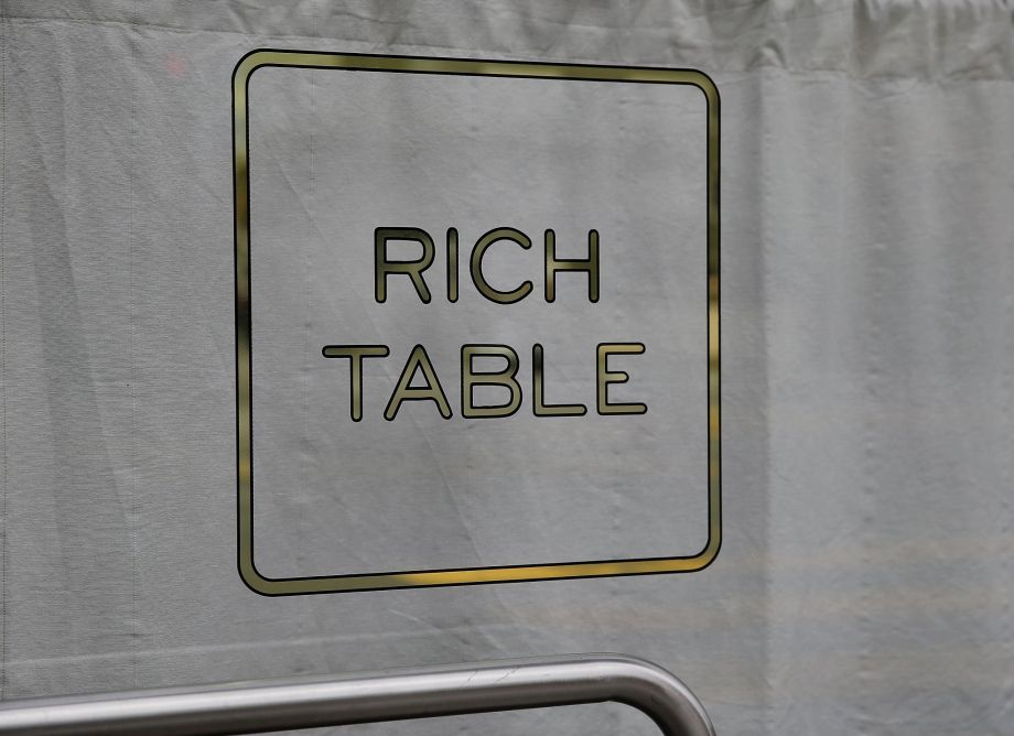 Rich Table Gold Leaf Sign window gild